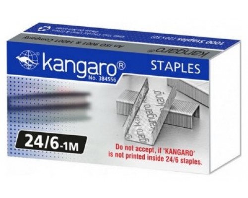 CAJA 1000 GRAPAS 24/6-1M KANGARO KG2461M (Espera 4 dias)