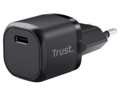 CARGADOR PARED/VIAJE ULTRARREDUCIDO USB-C PD 20W MAXO NEGRO TRUST (Espera 4 dias)