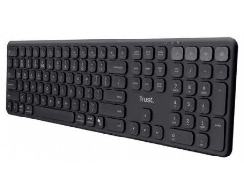TECLADO WIRELESS MULTIDISPOSITIVO VAIYA NEGRO TRUST (Espera 4 dias)