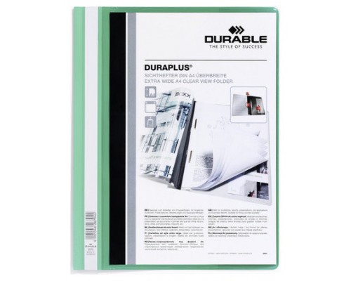 DOSSIER FASTENER DURAPLUS A4 PVC VERDE DURABLE 2579-05 (MIN25) (Espera 4 dias)