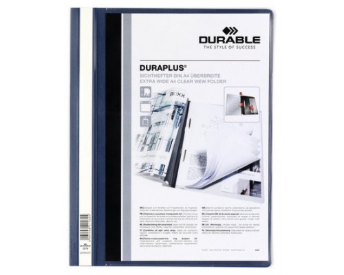 DOSSIER FASTENER DURAPLUS A4 PVC AZUL OSCURO DURABLE 2579-07 (MIN25) (Espera 4 dias)