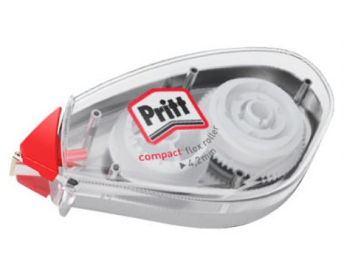 Pritt Compact Flex corrección de películo/cinta 10 m Rojo, Transparente, Blanco 1 pieza(s) (MIN24) (Espera 4 dias)