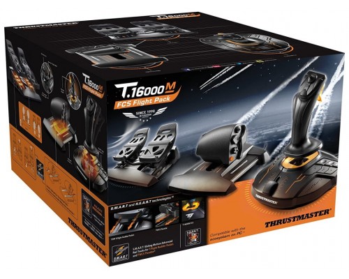 Thrustmaster T.16000M FCS Flight Pack Palanca de mando Mac,PC Analógico/Digital USB Negro (Espera 4 dias)