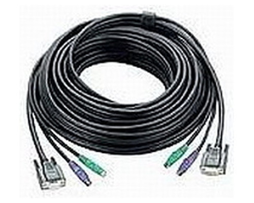 Aten 67ft PS/2 cable para video, teclado y rat&oacute;n (kvm) Negro 20 m (Espera 4 dias)