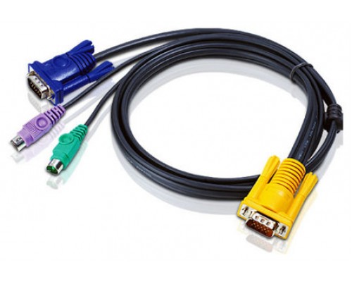 Aten 2L-5210P cable para video, teclado y ratón (kvm) Negro 10 m (Espera 4 dias)