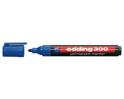 MARCADOR PERMANENTE PUNTA REDONDA 1.5-3MM 300 AZUL EDDING 300-03 (MIN10) (Espera 4 dias)