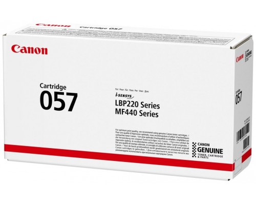 CANON Toner negro 057 i-SENSYS LBP223 LBP226 MF443 MF445