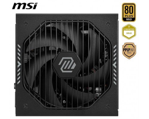 FUENTE ALIMENTACION MSI MAG A1000GLS PCIE5,PSU,1000W,80 PLUS GOLD,MODULAR,135MM,ACTIVE PFC,PCI-E 5.0 (16 PIN)X1,PCI-E (6+2 PIN)X4,SATA (15 PIN)X11 (Espera 4 dias)