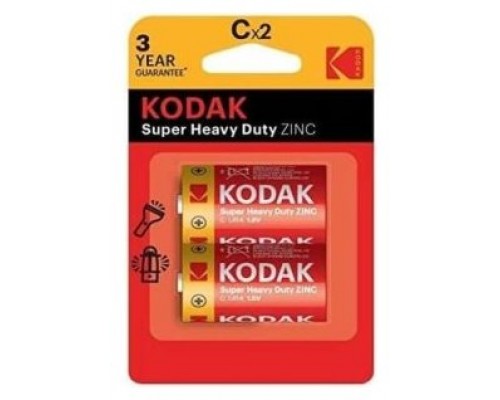 PILAS C LR14 KODAK EXTRA HEAVY DUTY ZINC PACK 2-1600 PILAS C LR14 KODAK EXTRA HEAVY DUTY ZINC PACK 2