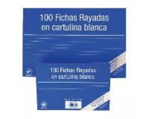 100 FICHAS DE CARTULINA RAYADA (125X75 MM) Nº 2 MARIOLA 3112R (Espera 4 dias)