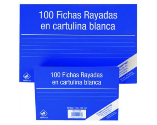 100 FICHAS DE CARTULINA LISA (200X120 MM) Nº. 4 MARIOLA 3114L (Espera 4 dias)