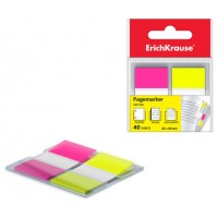 BLISTER 40 MARCAPAGINAS NEON 25X44MM 2 COLORES AMARILLO/ROSA ERICH KRAUSE 31181 (Espera 4 dias)