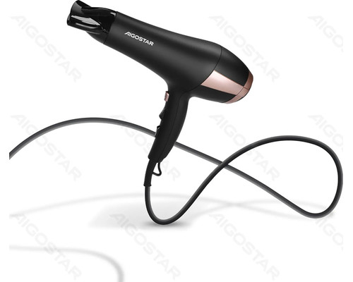 SECADOR DE PELO IONICO 2400W NEGRO AIGOSTAR (Espera 4 dias)-2182 SECADOR DE PELO IONICO 2400W NEGRO AIGOSTAR (Espera 4 dias)