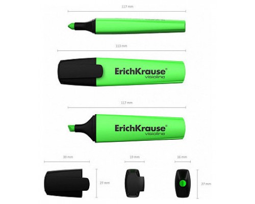 FLUORESCENTE VISIOLINE V-12, COLOR: VERDE ERICH KRAUSE 32497 (MIN10) (Espera 4 dias)