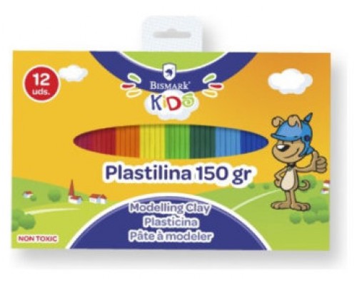 PLASTILINA 12 COLORES BARRITAS 12,5 GRS UD BISMARK 327751 (Espera 4 dias)