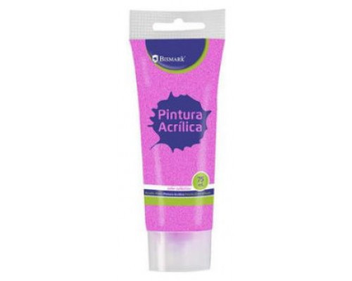 BOTE PINTURA ACRILICA 75 ML ROSA CON GLITTER BISMARK 328671 (Espera 4 dias)