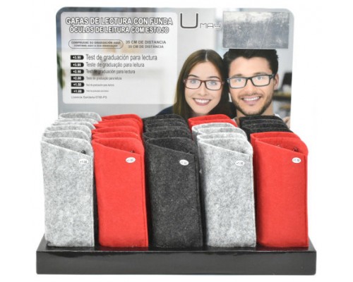 EXPOSITOR 30 GAFAS LECTURA UNISEX CLASSIC ELEGANCE 3 MODELOS COLORES Y GRADUACIONES SURTIDOS UMAY 331481 (Espera 4 dias)