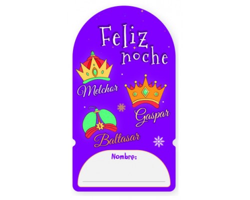 PACK 6 ETIQUETAS ADHESIVAS REYES MAGOS (6X16,5 CM) BISMARK 333589 (Espera 4 dias)