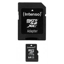 Intenso 3413490 Micro SD clase 10 64GB c/adapt