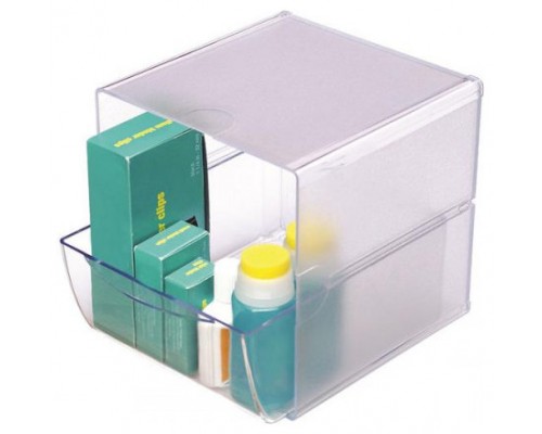 ORGANIZADOR MODULAR CON UN CAJON DE 16,5X14,5X7 CM TRANSPARENTE DEFLECTO 350801 (Espera 4 dias)