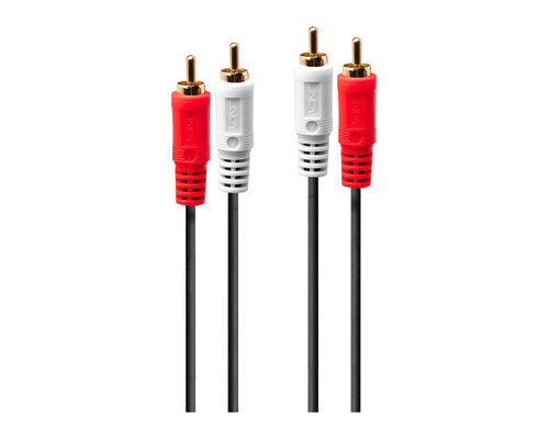 Lindy 35662 cable de audio 3 m 2 x RCA Negro, Rojo, Blanco (Espera 4 dias)-1051 Lindy 35662 cable de audio 3 m 2 x RCA Negro, Rojo, Blanco (Espera 4 dias)