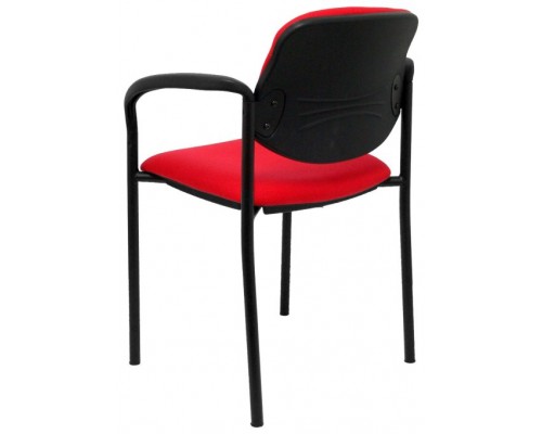PIQUERAS Y CRESPO NOWY STYL Silla fija Styl bali rojo chasis negro con brazos