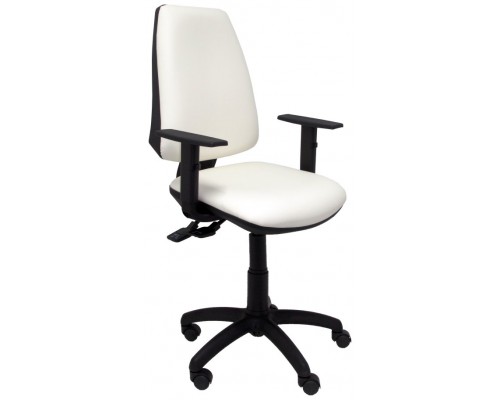 PIQUERAS Y CRESPO Silla Elche S similpiel blanco brazos regulables