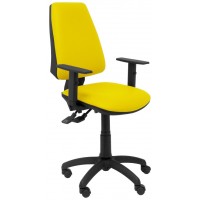 PIQUERAS Y CRESPO Silla Elche S similpiel amarillo brazos regulables