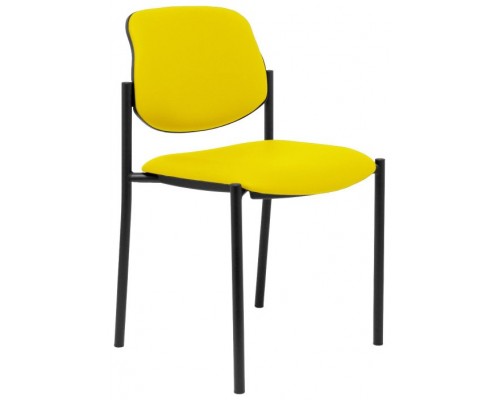 PIQUERAS Y CRESPO NOWY STYL Silla fija Styl similpiel amarillo chasis negro