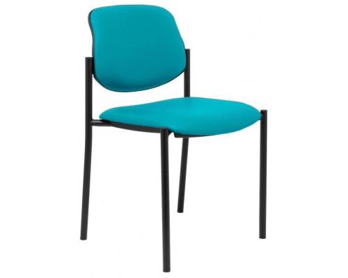 PIQUERAS Y CRESPO NOWY STYL Silla fija Styl similpiel verde chasis negro