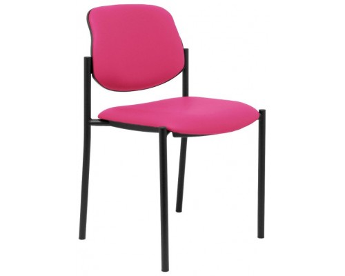 PIQUERAS Y CRESPO NOWY STYL Silla fija Styl similpiel rosa chasis negro