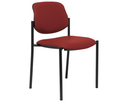 PIQUERAS Y CRESPO NOWY STYL Silla fija Styl similpiel granate chasis negro