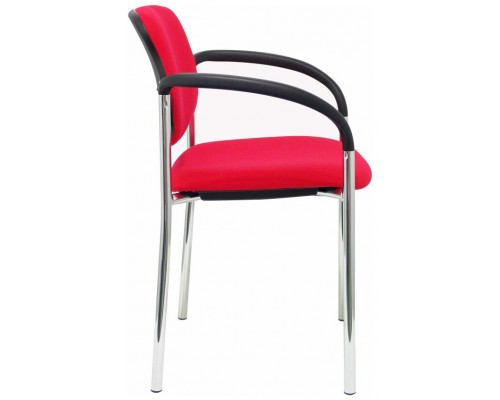 PIQUERAS Y CRESPO NOWY STYL Silla fija Styl bali rojo chasis cromo con brazos