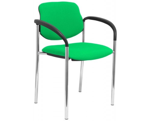 PIQUERAS Y CRESPO NOWY STYL Silla fija Styl bali verde chasis cromo con brazos