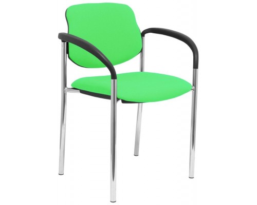 PIQUERAS Y CRESPO NOWY STYL Silla fija Styl bali pistacho chasis cromo con brazos