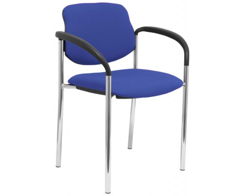 PIQUERAS Y CRESPO NOWY STYL Silla fija Styl bali azul chasis cromo con brazos