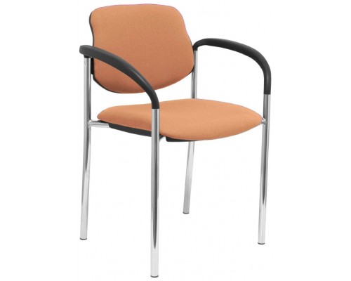 PIQUERAS Y CRESPO NOWY STYL Silla fija Styl bali marron chasis cromo con brazos