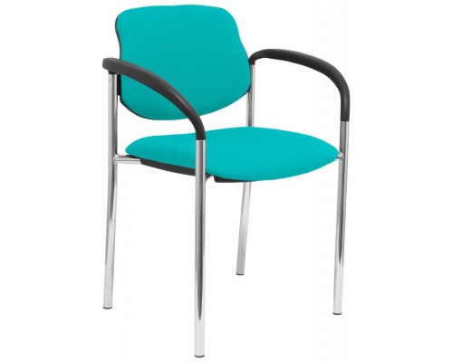 PIQUERAS Y CRESPO NOWY STYL Silla fija Styl bali turquesa chasis cromo con brazos
