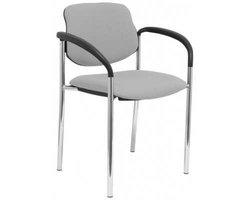 PIQUERAS Y CRESPO NOWY STYL Silla fija Styl bali gris chasis cromo con brazos