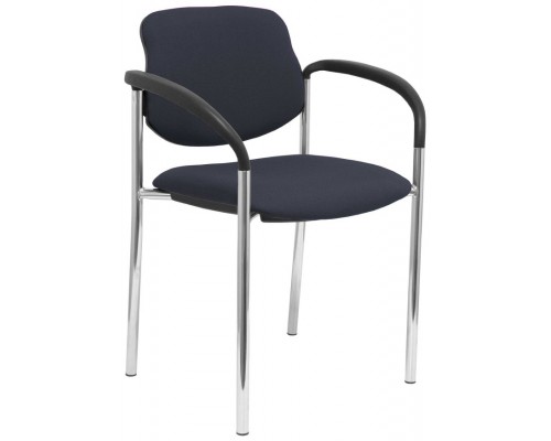 PIQUERAS Y CRESPO NOWY STYL Silla fija Styl bali gris oscuro chasis cromo con brazos