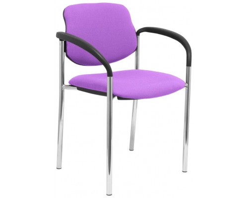 PIQUERAS Y CRESPO NOWY STYL Silla fija Styl bali lila chasis cromo con brazos