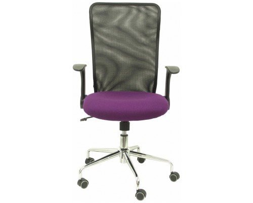 PIQUERAS Y CRESPO Silla Minaya respaldo malla negro asiento bali morado