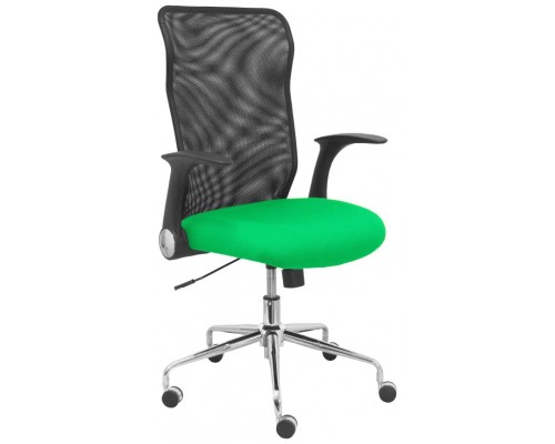 PIQUERAS Y CRESPO Silla Minaya respaldo malla negro asiento bali verde