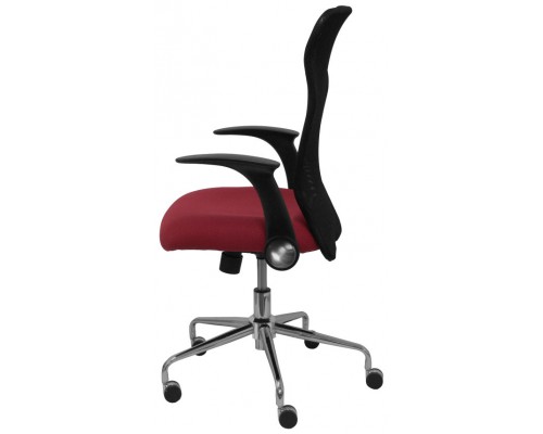 PIQUERAS Y CRESPO Silla Minaya respaldo malla negro asiento bali granate