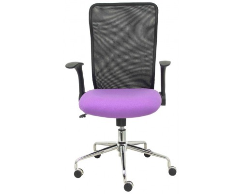 PIQUERAS Y CRESPO Silla Minaya respaldo malla negro asiento bali lila
