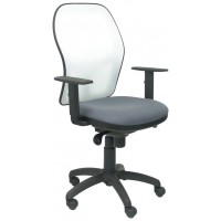 PIQUERAS Y CRESPO Silla Jorquera malla blanca asiento bali gris oscuro