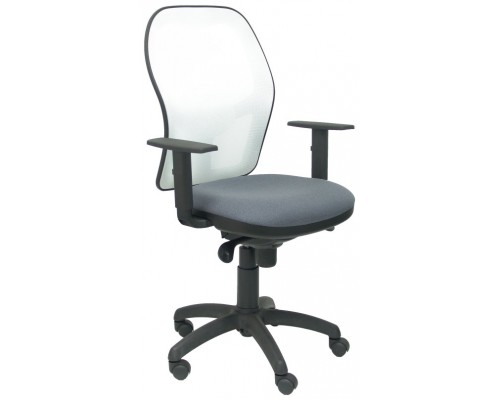 PIQUERAS Y CRESPO Silla Jorquera malla blanca asiento bali gris oscuro