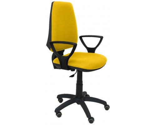 PIQUERAS Y CRESPO Silla Elche CP bali amarillo brazos fijos ruedas de parque