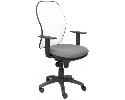 PIQUERAS Y CRESPO Silla Jorquera malla blanca asiento gris claro