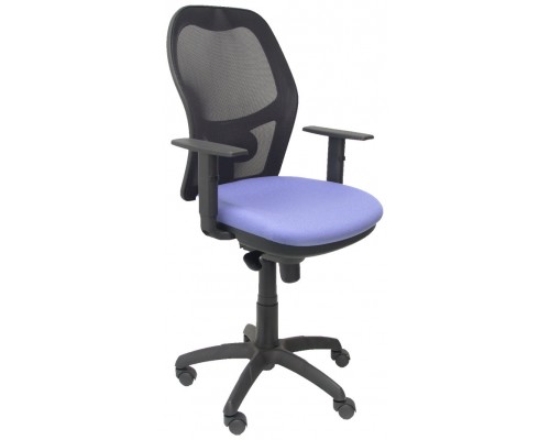 PIQUERAS Y CRESPO Silla Jorquera malla negro asiento azul claro